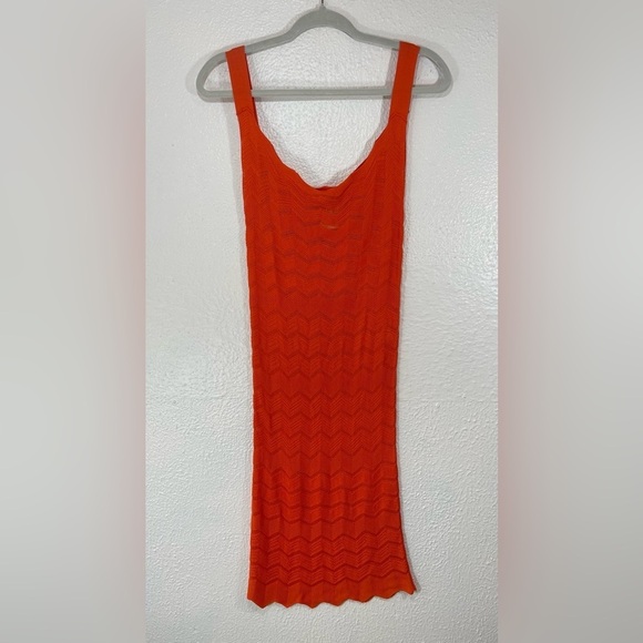 Fuzzi by Jean Paul Gaultier Orange Bodycon Sleeveless Mini Dress Women’s Medium - Picture 1 of 9